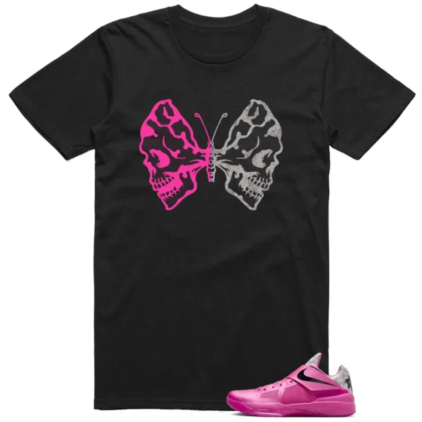 Butterfly Skulls Shirt for Nike KD 4 Aunt Pearl Fans