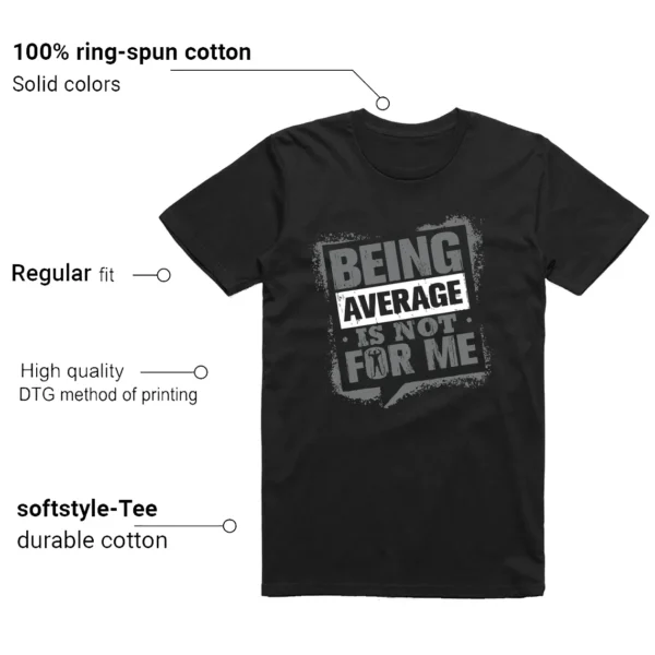 Average Not Me Tee Matches Nike SB Dunk Low Dark Smoke Grey Sneaker Features