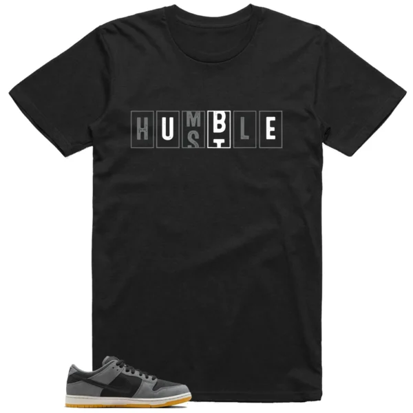 Nike SB Dunk Low Dark Smoke Grey - Hustle Humble T-Shirt