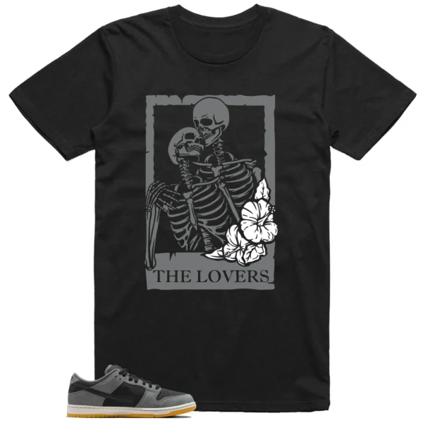 Lovers Tee for Nike SB Dunk Low Dark Smoke Grey Sneakers