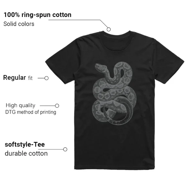 Python Snake Shirt for Nike SB Dunk Low Dark Smoke Grey Sneaker Features