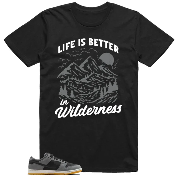 Wilderness Tee - Perfect with Nike SB Dunk Low Dark Smoke Grey