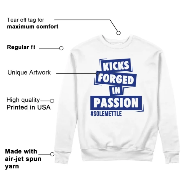 Passion Kicks Sweatshirt - Perfect Match for Air Jordan 12 Blueberry Features