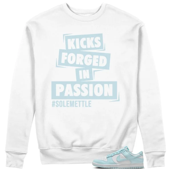 Passion Kicks Sweatshirt - Perfect Match for Nike Dunk Low White and Glacier Blue