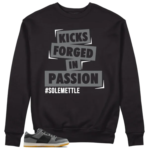 Passion Kicks Sweatshirt - Perfect Match for Nike SB Dunk Low Dark Smoke Grey