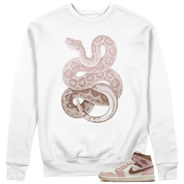 Python Snake Sweatshirt for Air Jordan 1 Mid Neapolitan Sneaker