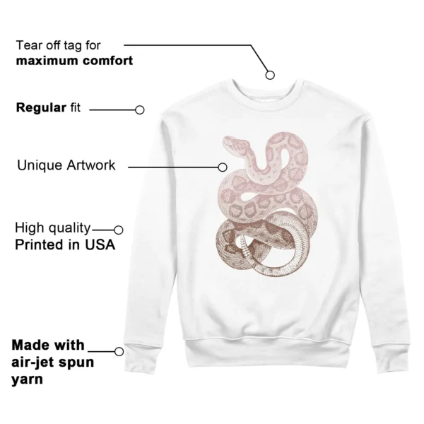 Python Snake Sweatshirt for Air Jordan 1 Mid Neapolitan Sneaker Features