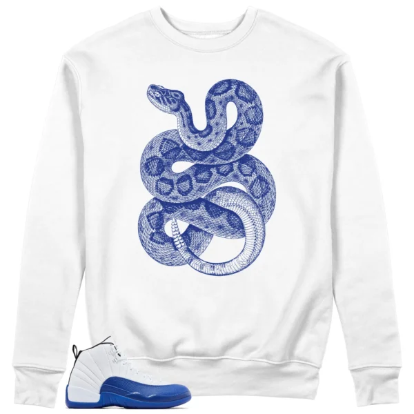 Python Snake Sweatshirt for Air Jordan 12 Blueberry Sneaker