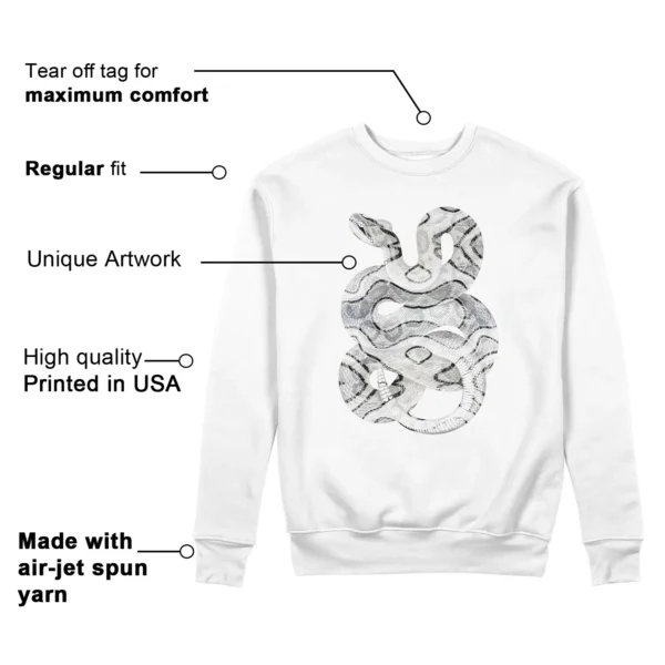 Python Snake Sweatshirt for Jordan Tatum 3 Zen Sneaker Features