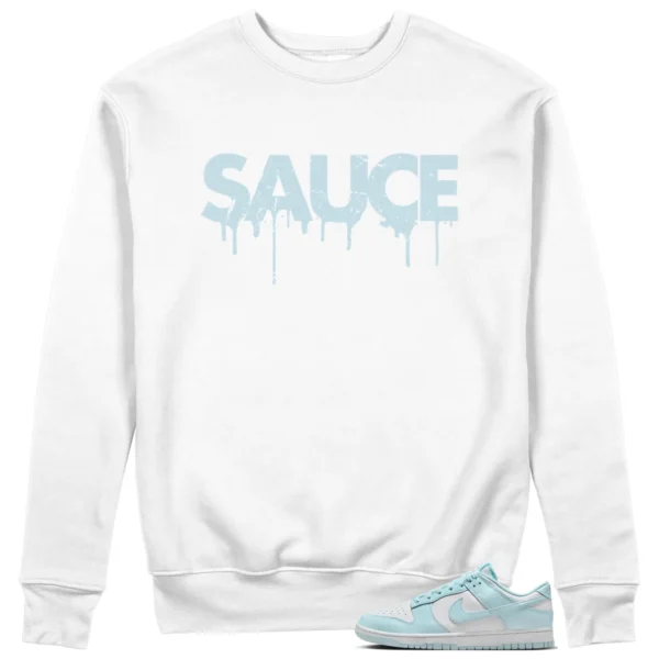 Sauce Sweat to Match Your Nike Dunk Low White and Glacier Blue