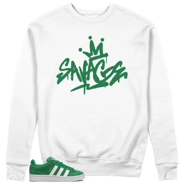 Savage Style Sweatshirt for adidas Campus 00s Green Cloud White Lovers