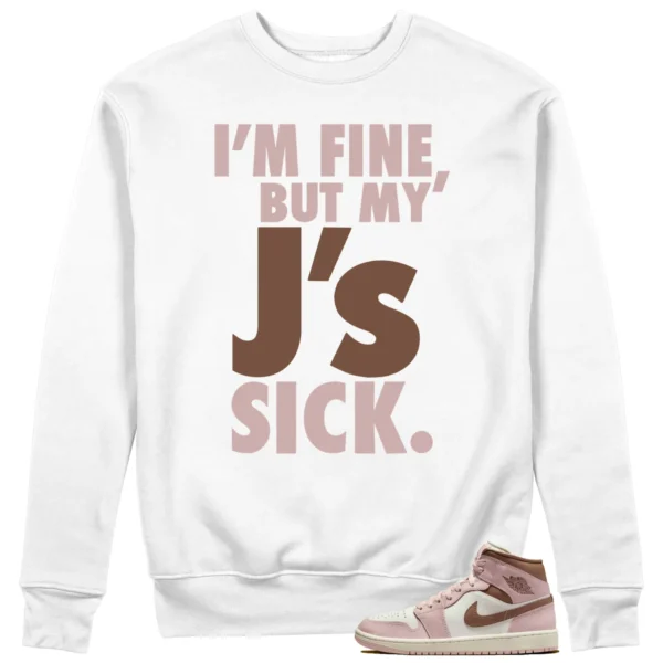 Air Jordan 1 Mid Neapolitan Lovers' Sick J's Sweatshirt