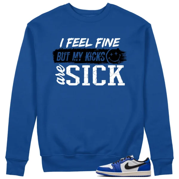 Air Jordan 1 Low Game Royal Match: Sick Kicks Sweatshirt