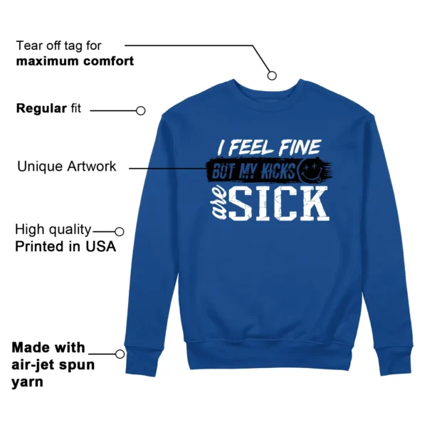 Air Jordan 1 Low Game Royal Match: Sick Kicks Sweatshirt Features