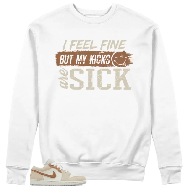 Jordan 1 Low SE Sail Archaeo Brown Match: Sick Kicks Sweatshirt