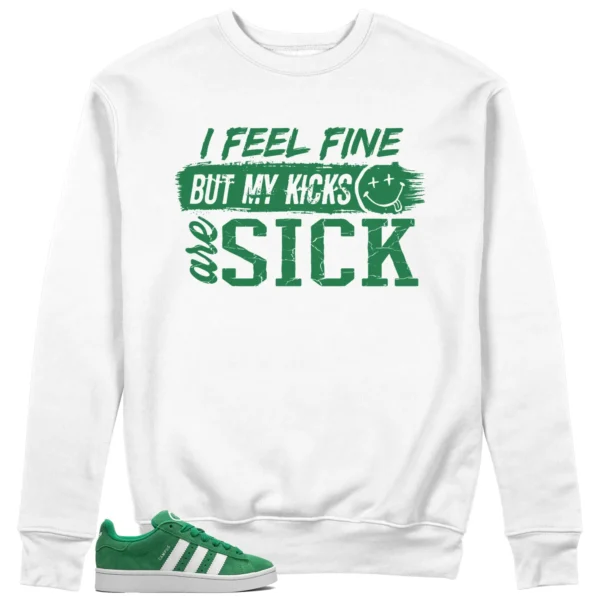 adidas Campus 00s Green Cloud White Match: Sick Kicks Sweatshirt