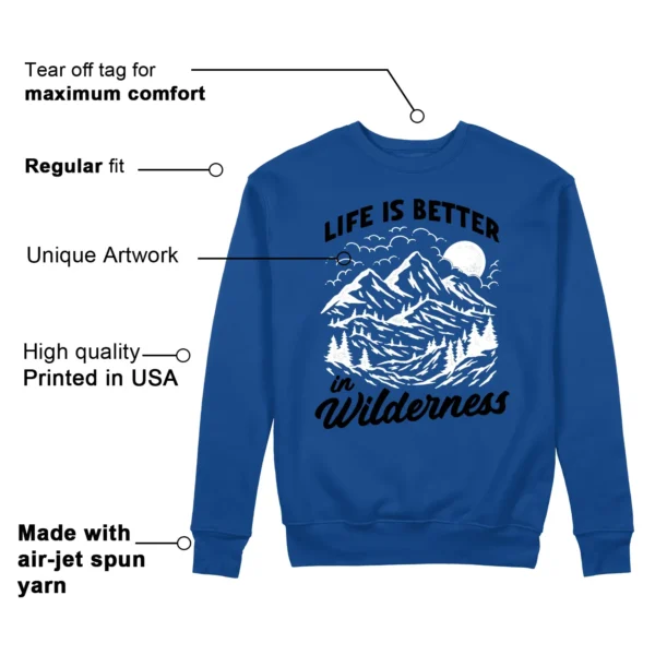 Wilderness Sweat - Perfect with Air Jordan 1 Low Game Royal Features