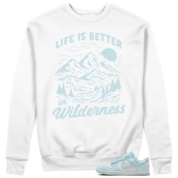 Wilderness Sweat - Perfect with Nike Dunk Low White and Glacier Blue