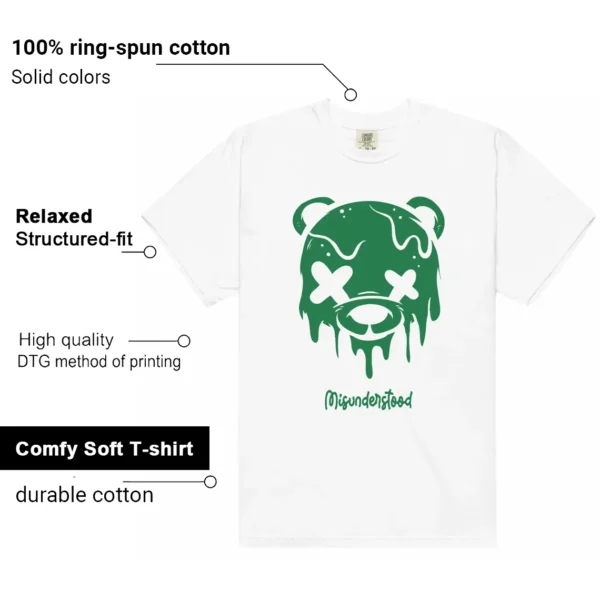 adidas Campus 00s Green Cloud White Matching Tee - Drippy Bear Graphic Features