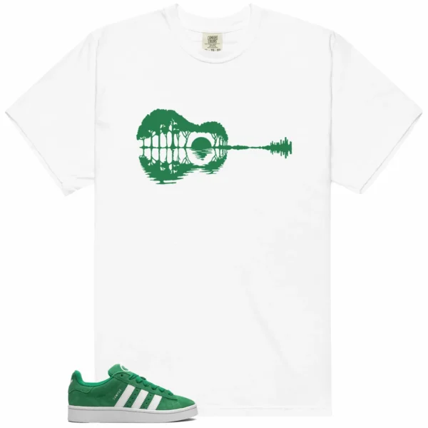 Guitar Shirt for adidas Campus 00s Green Cloud White Sneaker