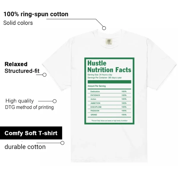 Hustle Facts: Motivational Graphic for adidas Campus 00s Green Cloud White Features