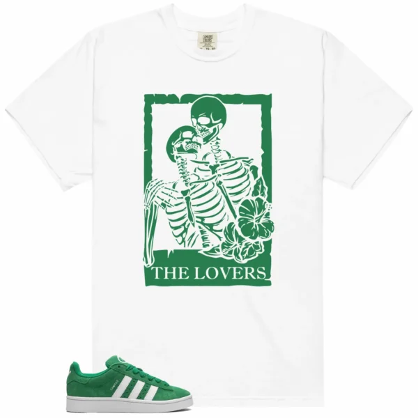 Lovers Tee for adidas Campus 00s Green Cloud White Sneakers