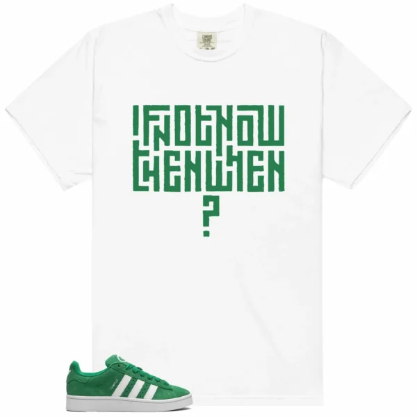 adidas Campus 00s Green Cloud White Style T-shirt Motivational Graphic