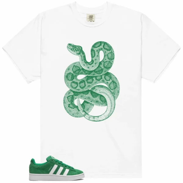 Python Snake Shirt for adidas Campus 00s Green Cloud White Sneaker