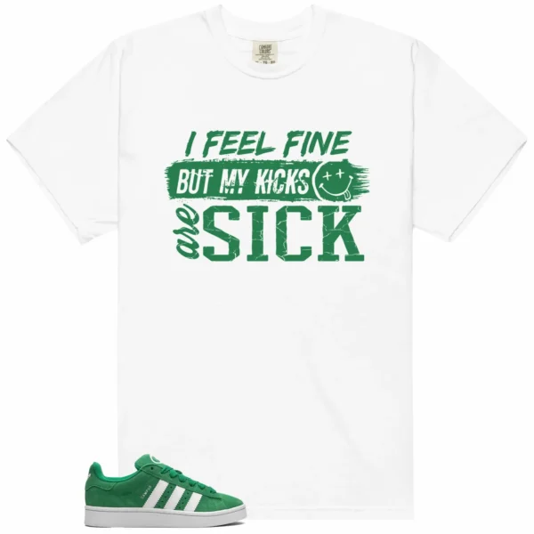 adidas Campus 00s Green Cloud White Match: Sick Kicks Shirt