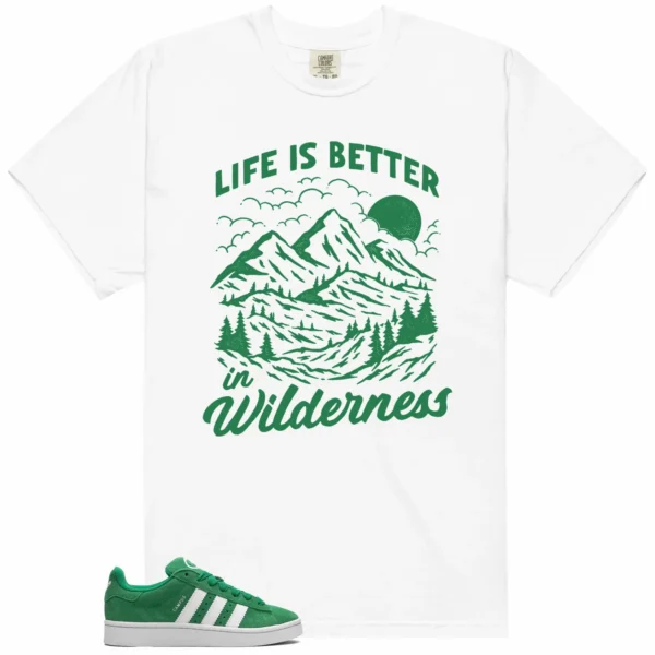 Wilderness Tee - Perfect with adidas Campus 00s Green Cloud White