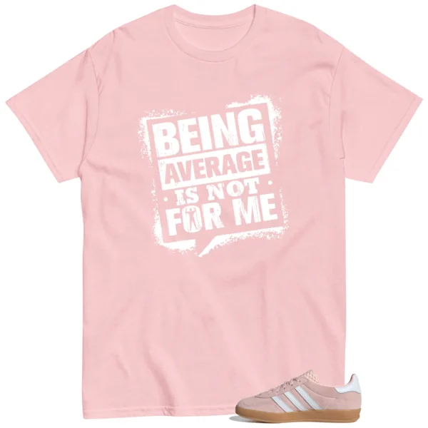 Average Not Me Tee Matches Adidas Gazelle Indoor Sandy Pink Sneaker