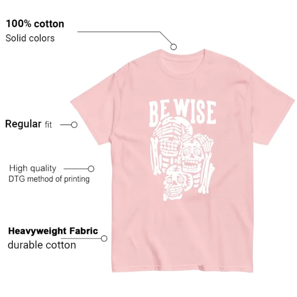 Adidas Gazelle Indoor Sandy Pink 'Be Wise' Matching Shirt Features