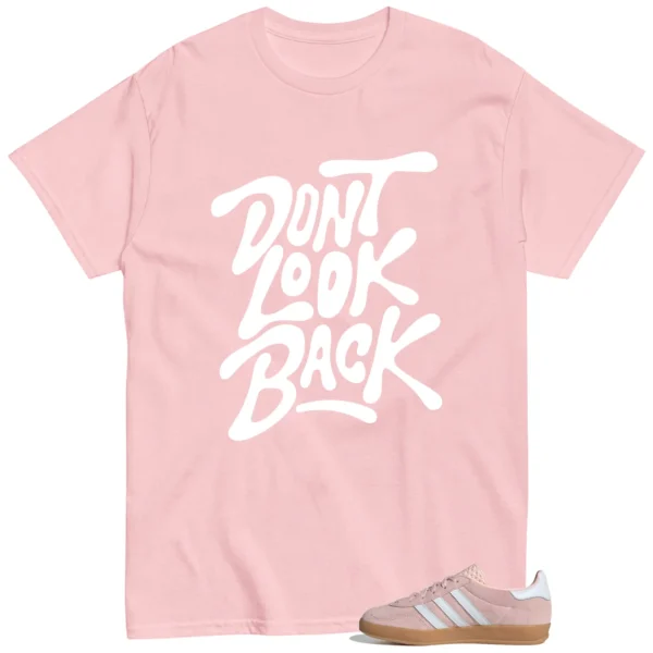 Adidas Gazelle Indoor Sandy Pink Style: Don't Look Back Shirt