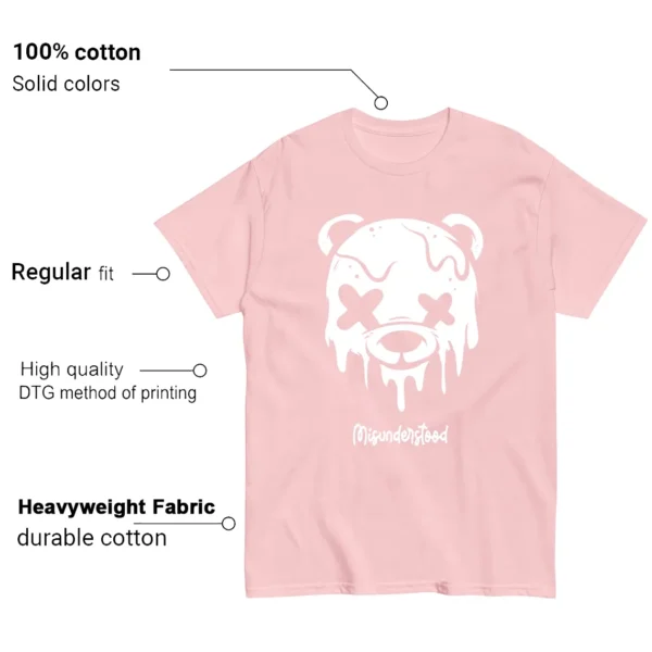 Adidas Gazelle Indoor Sandy Pink Matching Tee - Drippy Bear Graphic Features