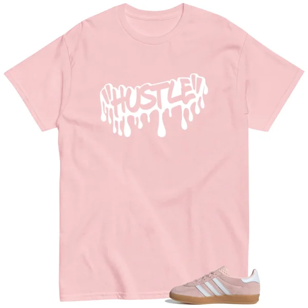 Hustle Drip Tee Matching Adidas Gazelle Indoor Sandy Pink