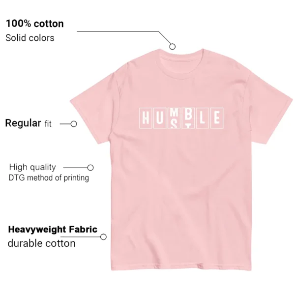 Adidas Gazelle Indoor Sandy Pink - Hustle Humble T-Shirt Features