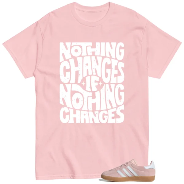 Adidas Gazelle Indoor Sandy Pink Style: Nothing Changes Tee