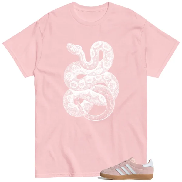 Python Snake Shirt for Adidas Gazelle Indoor Sandy Pink Sneaker