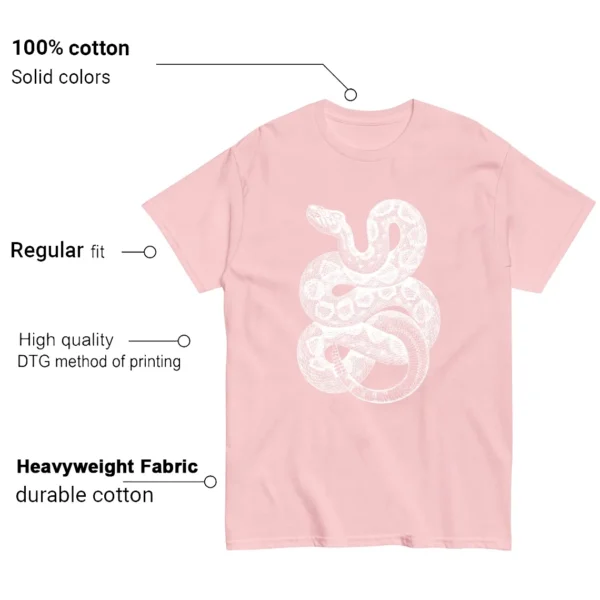 Python Snake Shirt for Adidas Gazelle Indoor Sandy Pink Sneaker Features