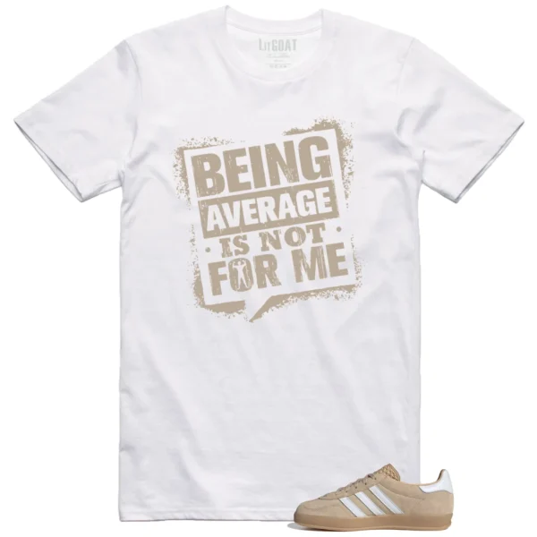 Average Not Me Tee Matches Adidas gazelle Indoor Magic Beige Sneaker