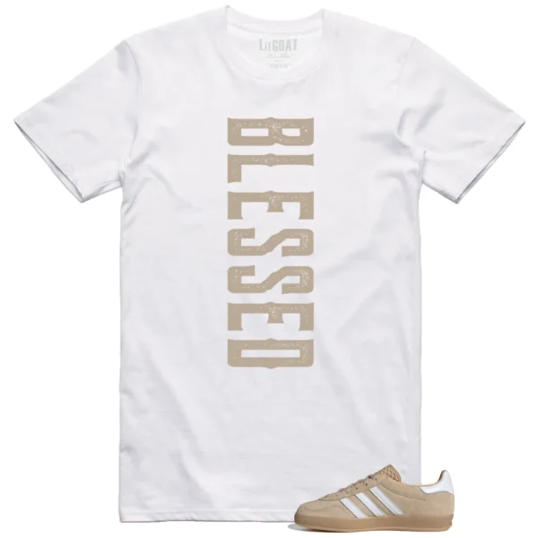 Blessed Tee | Adidas gazelle Indoor Magic Beige Matchshirt