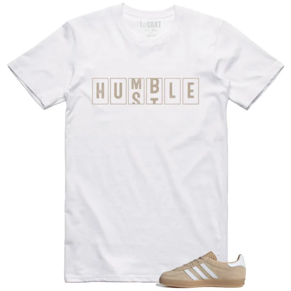 Adidas gazelle Indoor Magic Beige - Hustle Humble T-Shirt