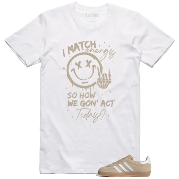 Adidas gazelle Indoor Magic Beige Matching Tee Shirt - Match Energy