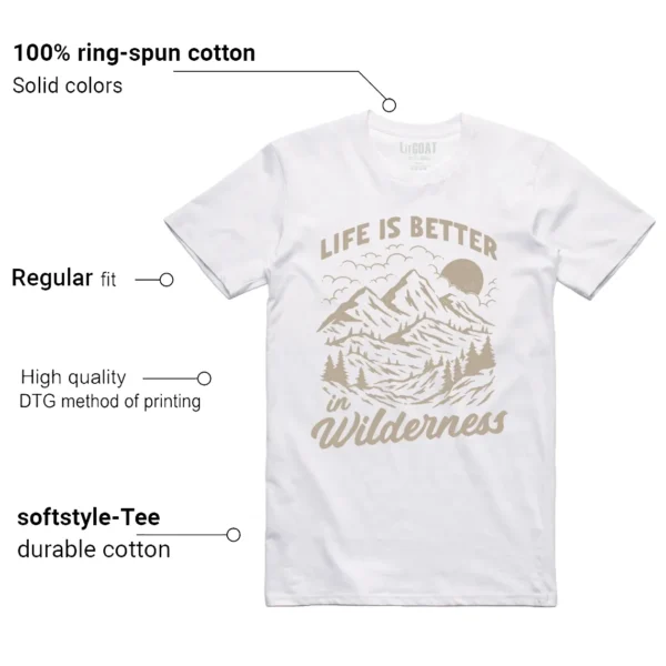 Wilderness Tee - Perfect with Adidas gazelle Indoor Magic Beige Features