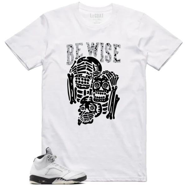 Air Jordan 5 Reverse Metallic 'Be Wise' Matching Shirt