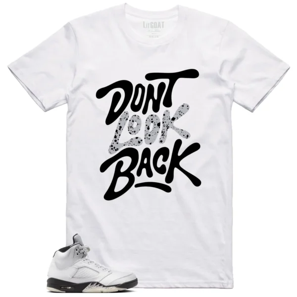 Air Jordan 5 Reverse Metallic Style: Don't Look Back Shirt