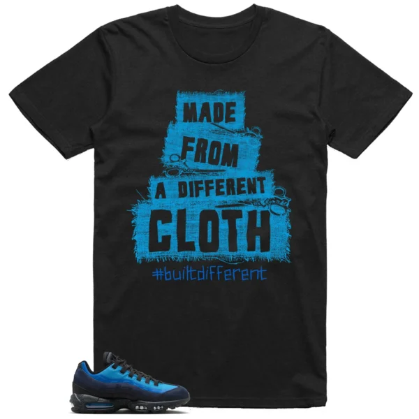 Built Different Tee for Air Max 95 x Stash Black and Harbor Blue