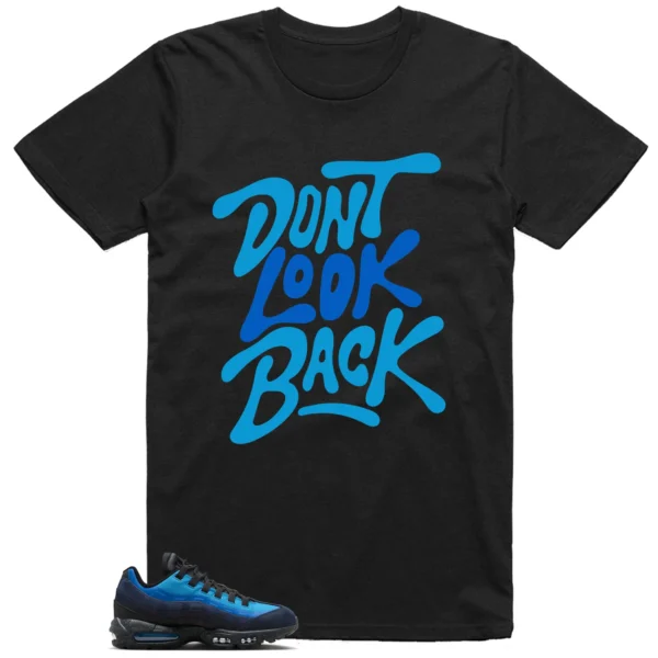 Air Max 95 x Stash Black and Harbor Blue Style: Don't Look Back Shirt