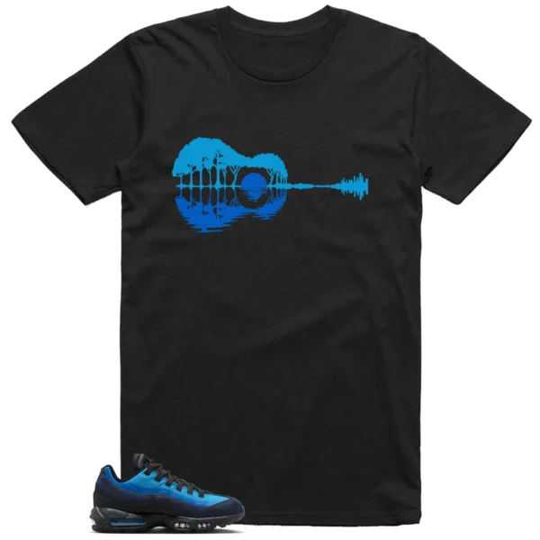 Guitar Shirt for Air Max 95 x Stash Black and Harbor Blue Sneaker