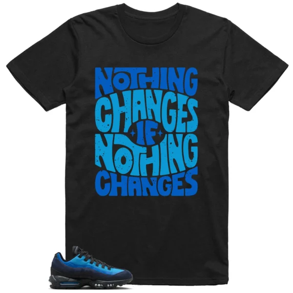 Air Max 95 x Stash Black and Harbor Blue Style: Nothing Changes Tee